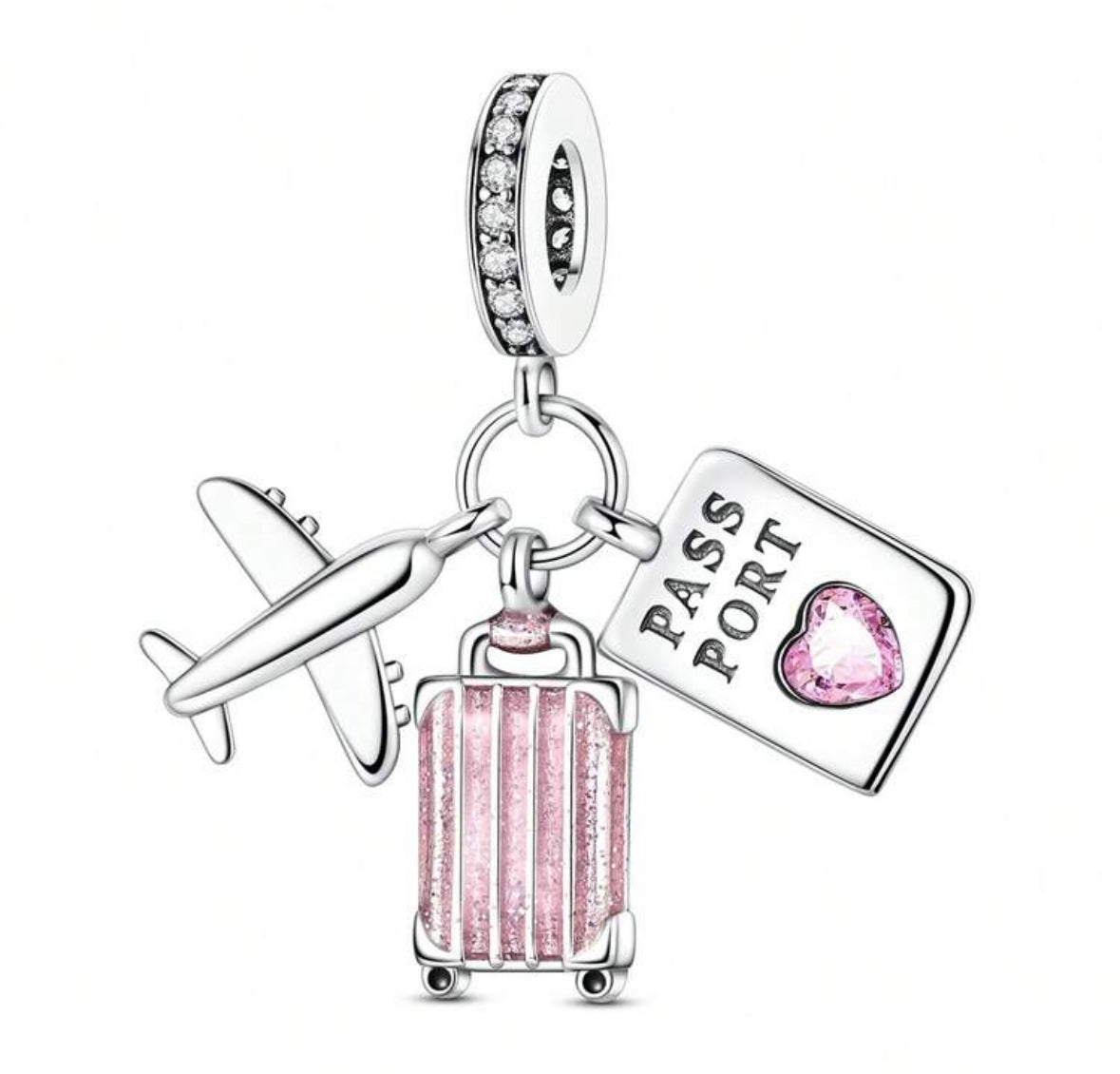 Pink travel charm