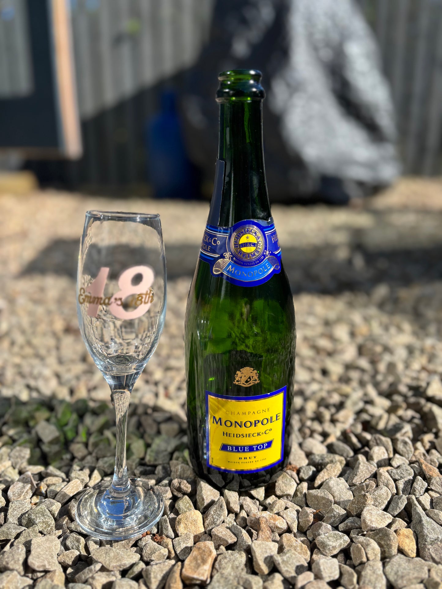 Personalised champagne flute