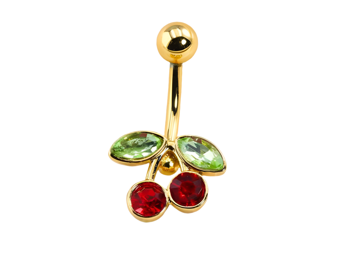Gold cherry belly bar
