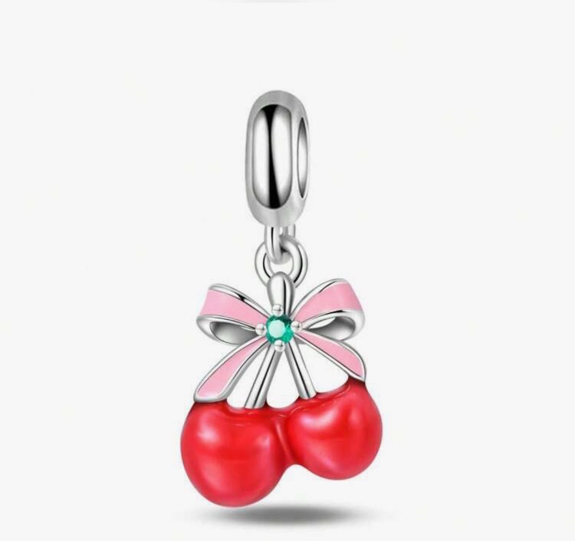 Bow cherry charm