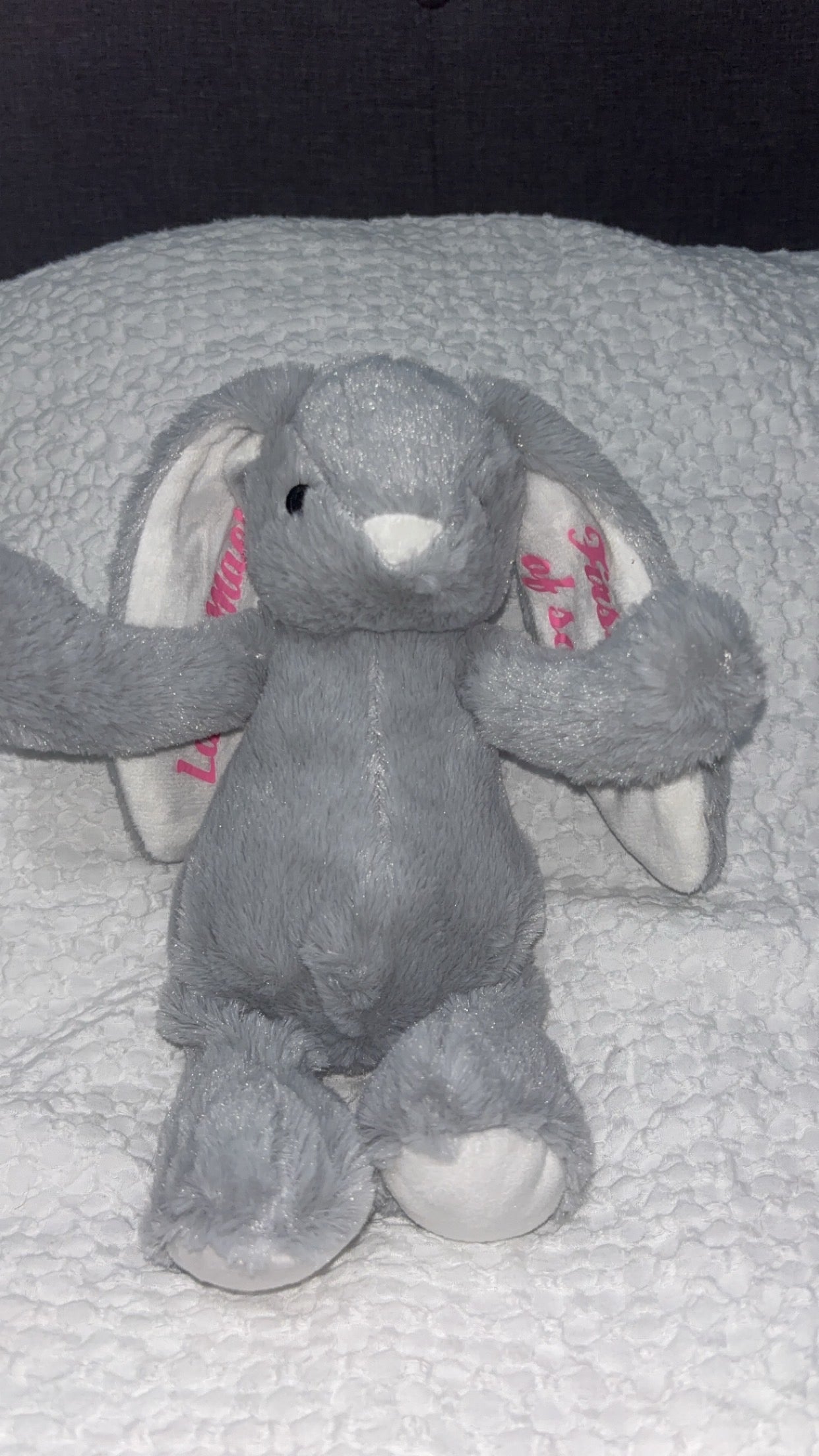 Personalised rabbit teddy bear