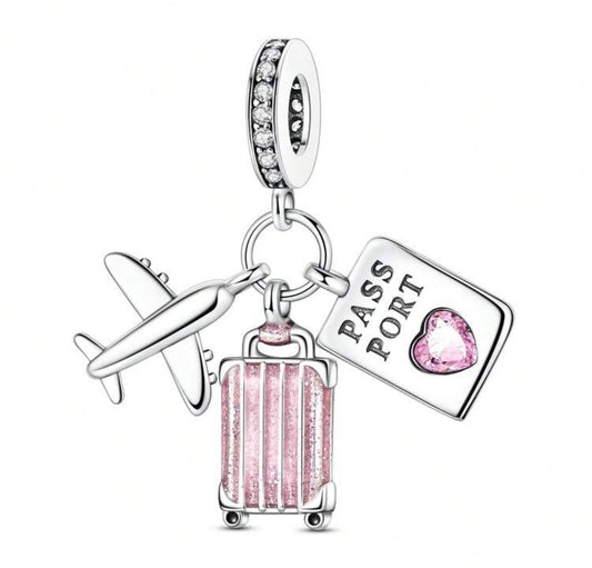 Pink travel charm