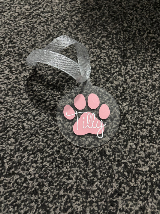 Personalised pet bauble