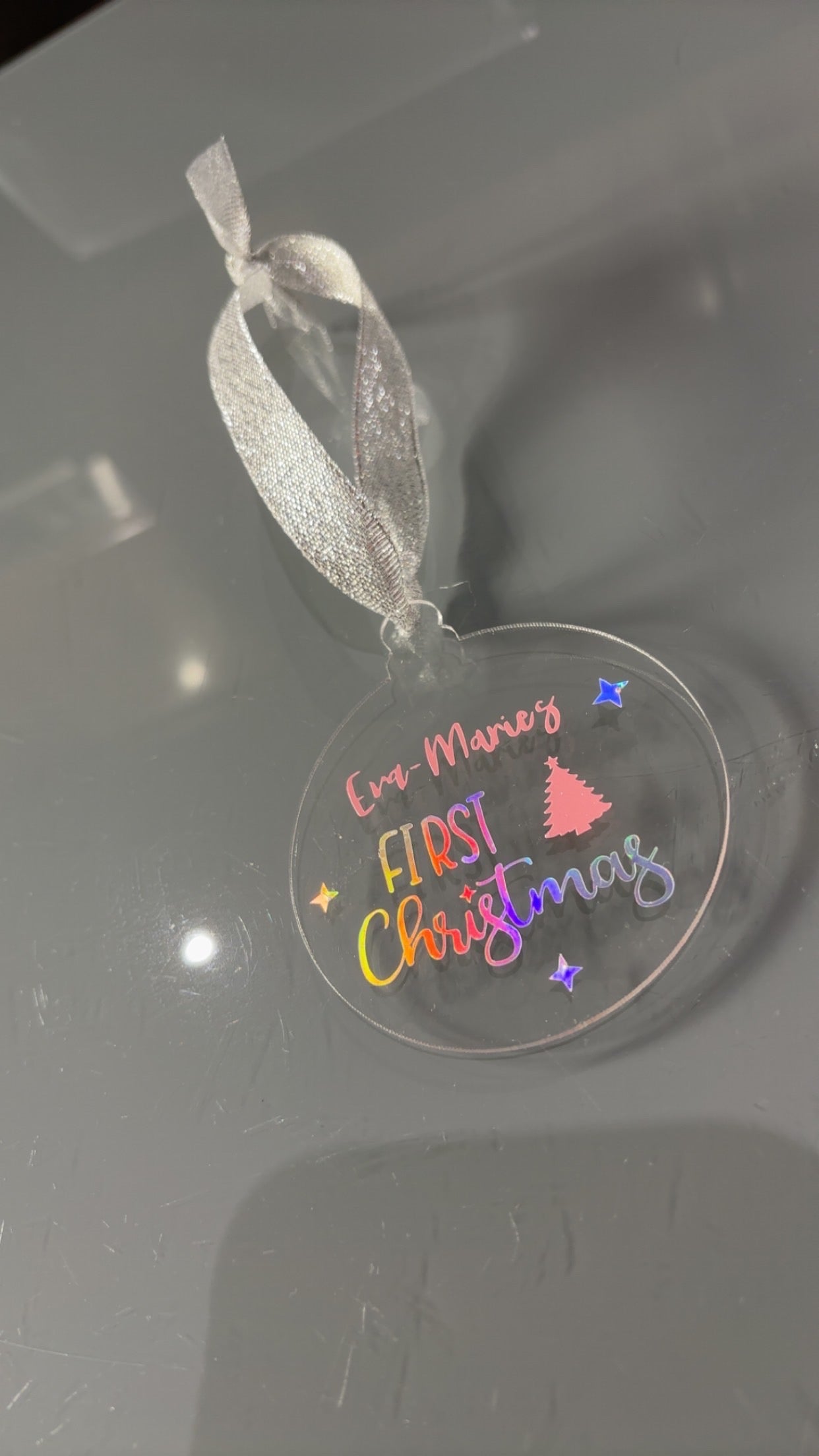 Customisable “baby’s” first Christmas bauble 👶🏼