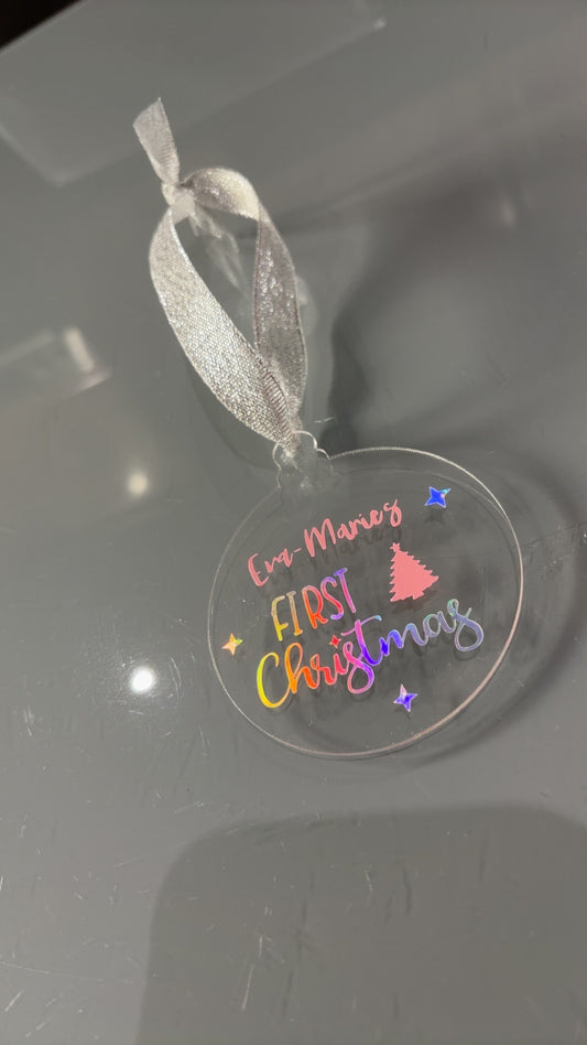 Customisable “baby’s” first Christmas bauble 👶🏼