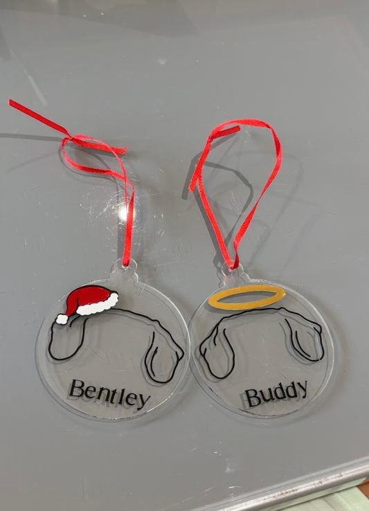Personalised dog bauble