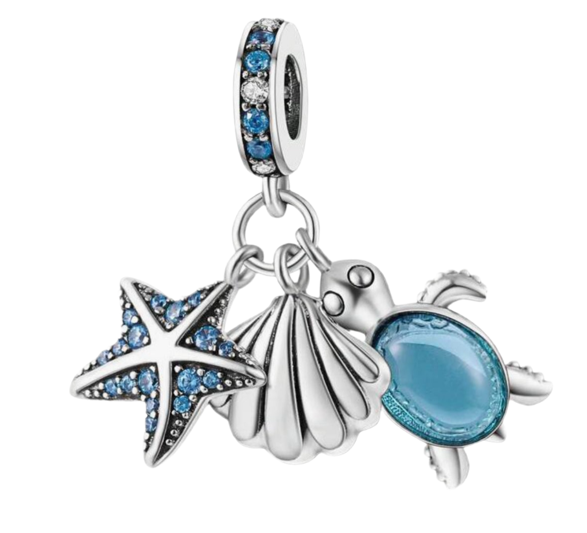 Blue beach babe charm
