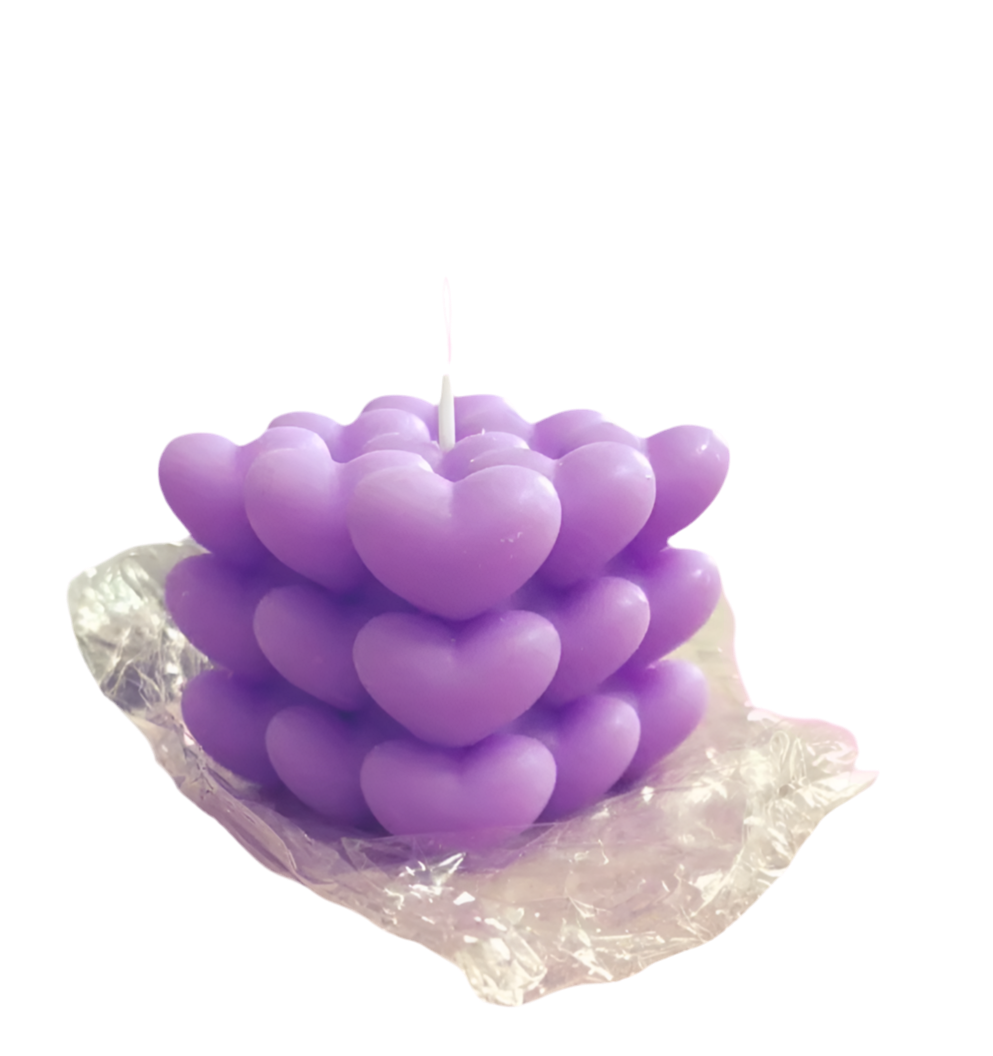 Lavender Scented Bubble Candle