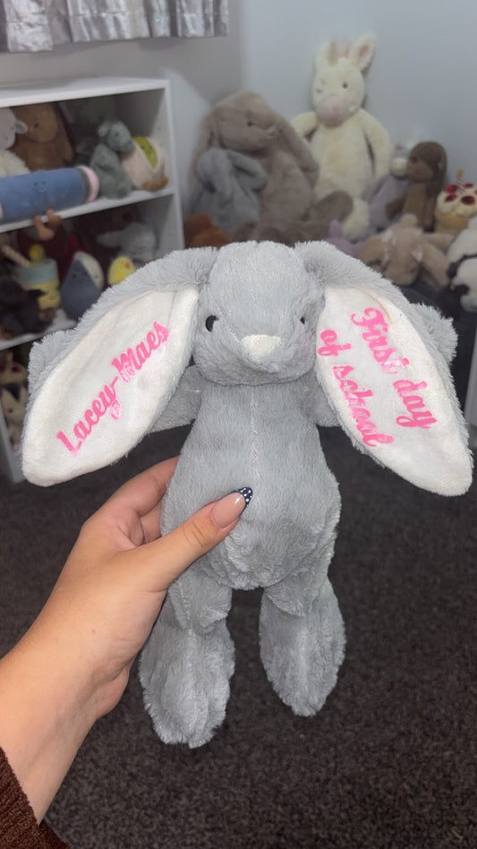 Personalised rabbit teddy bear