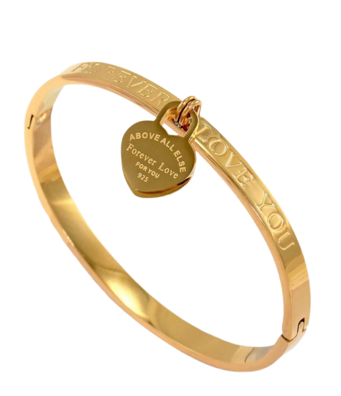 Gold forever love bangle