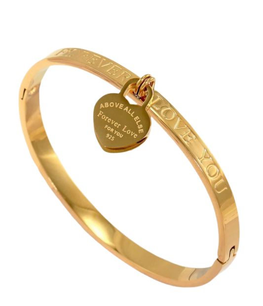 Gold forever love bangle