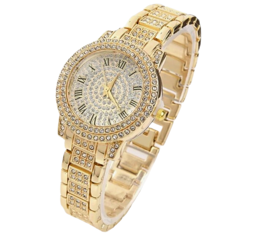 Gold bedazzled watch