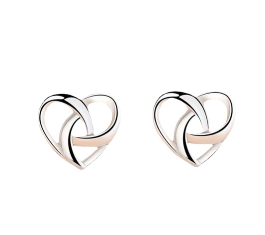 Loop through heart earrings