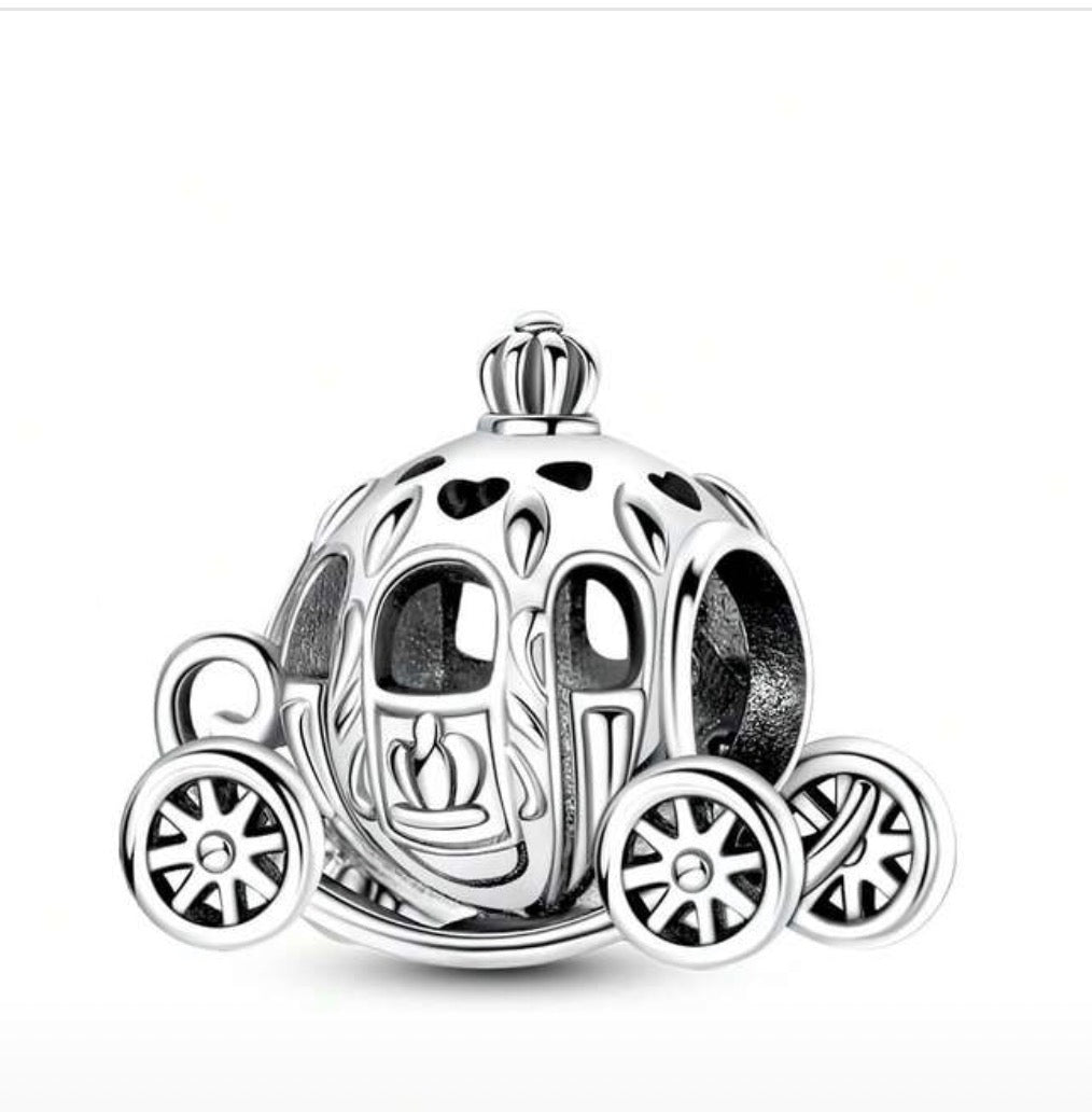 Silver Carriage Charm