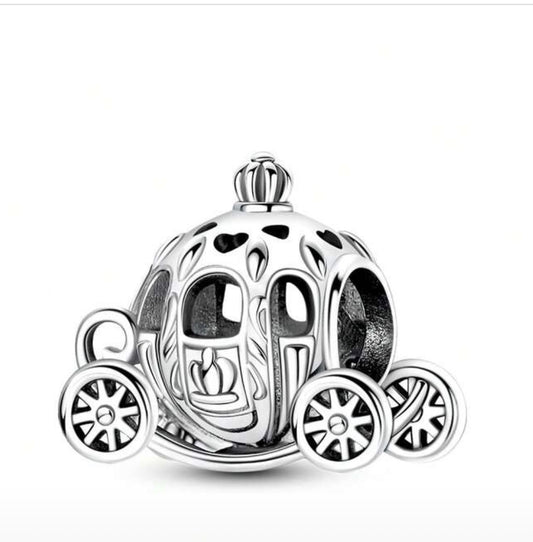 Silver Carriage Charm