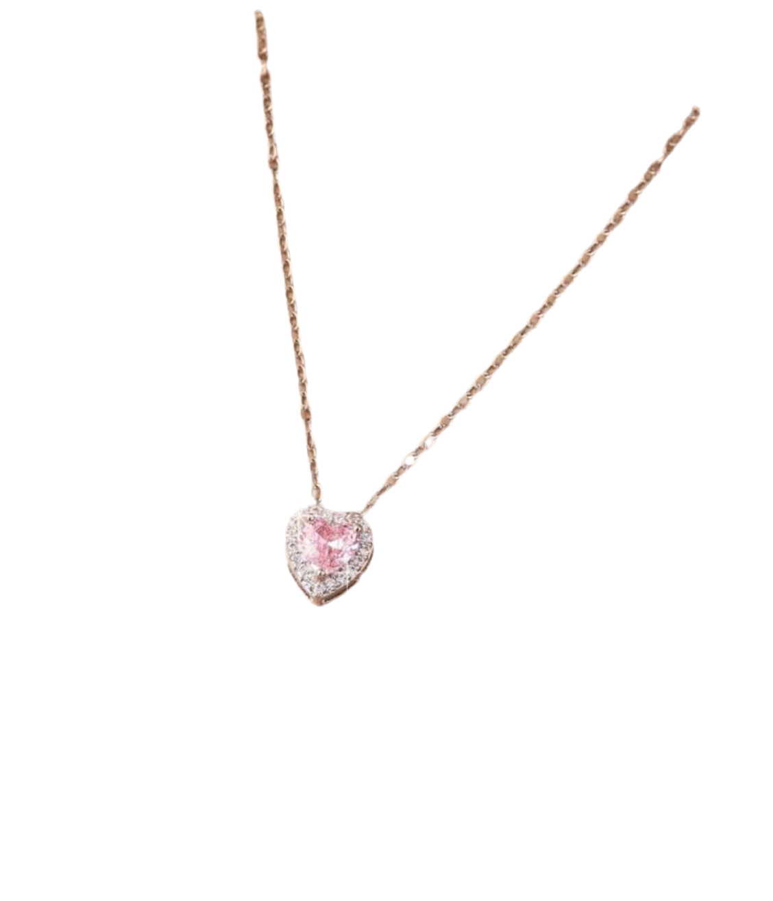 Love bomb necklace silver and pink