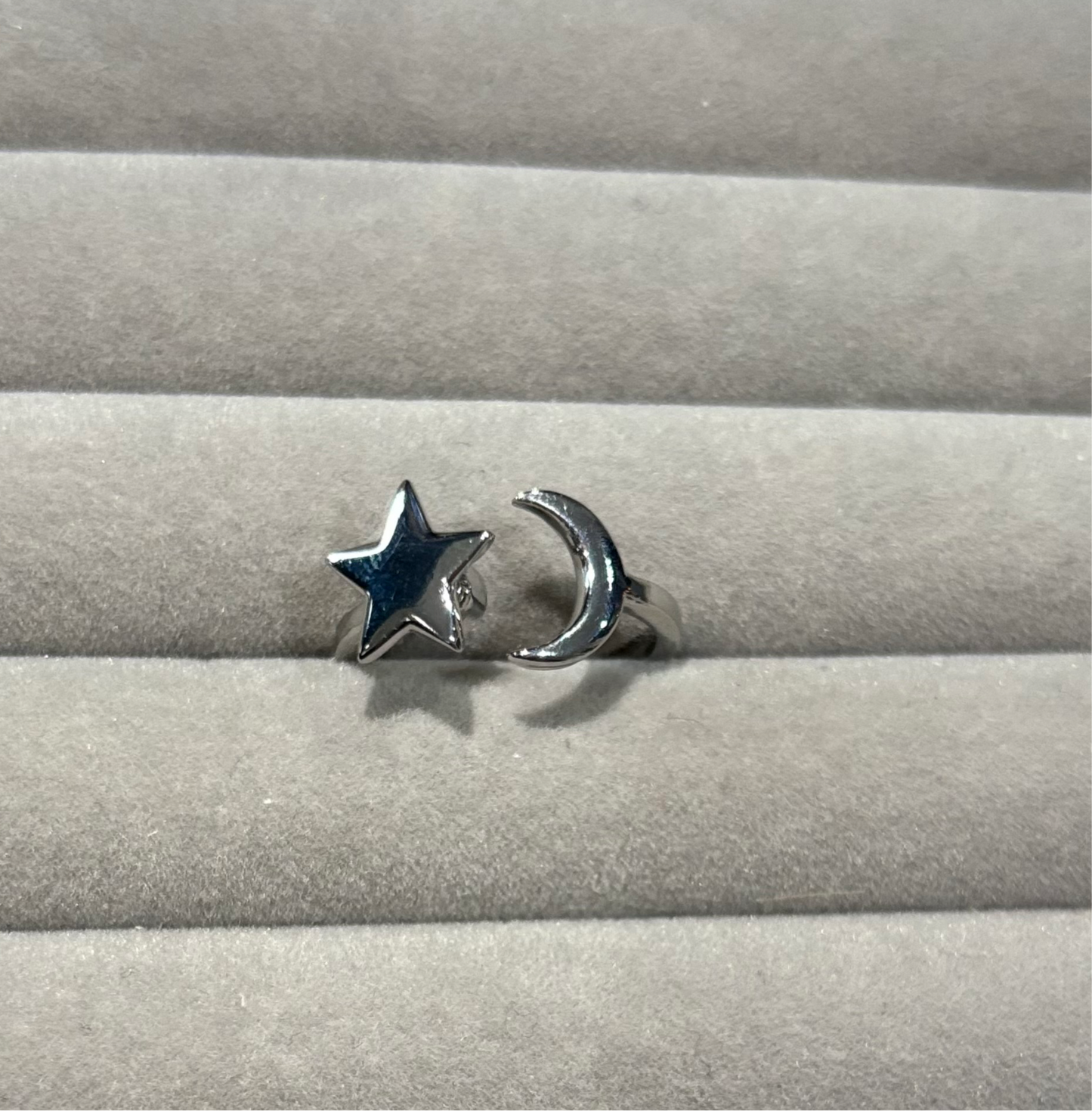 Star and Moon Fidget Ring