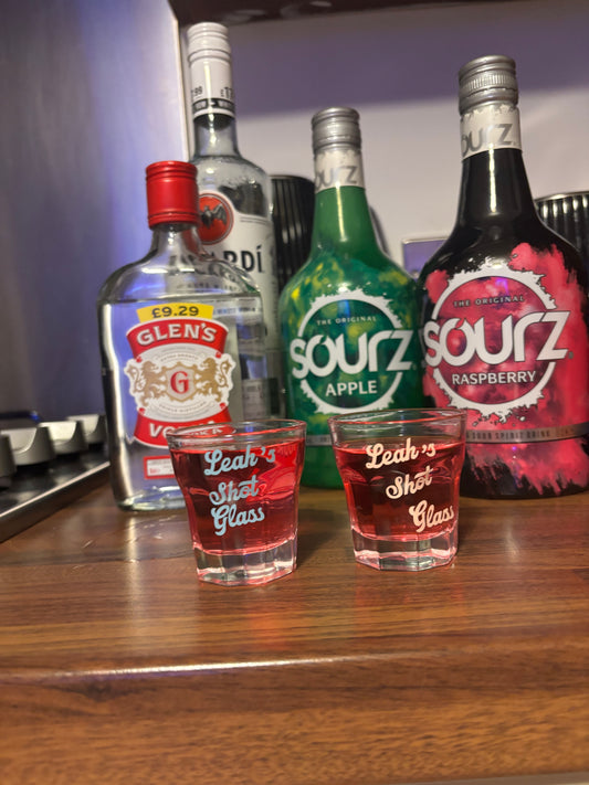 Personalised shot glasses