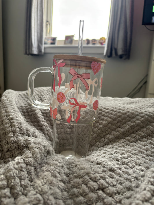 Bow stanley style glass tumbler