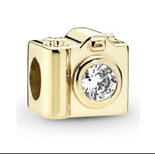 Gold Camera Charm