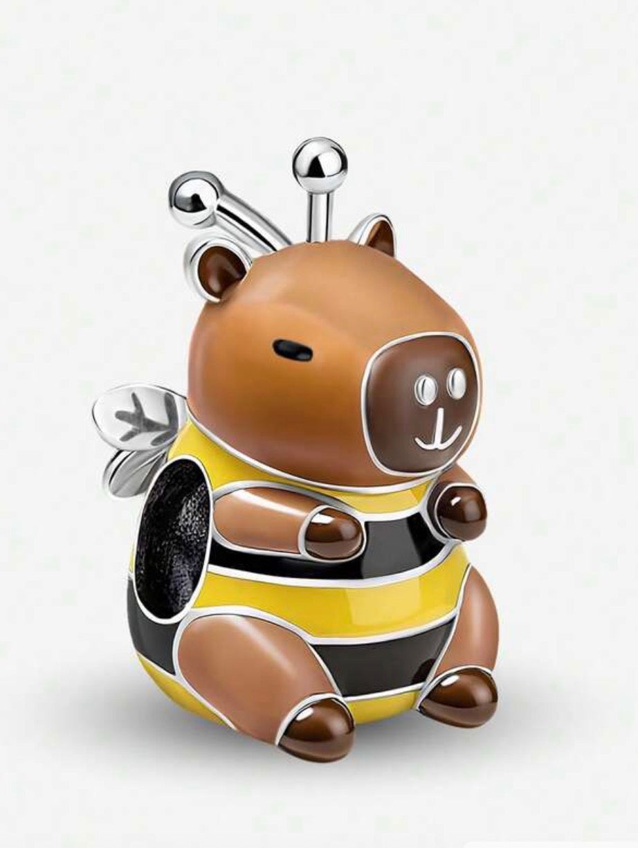 Bee capybara charm
