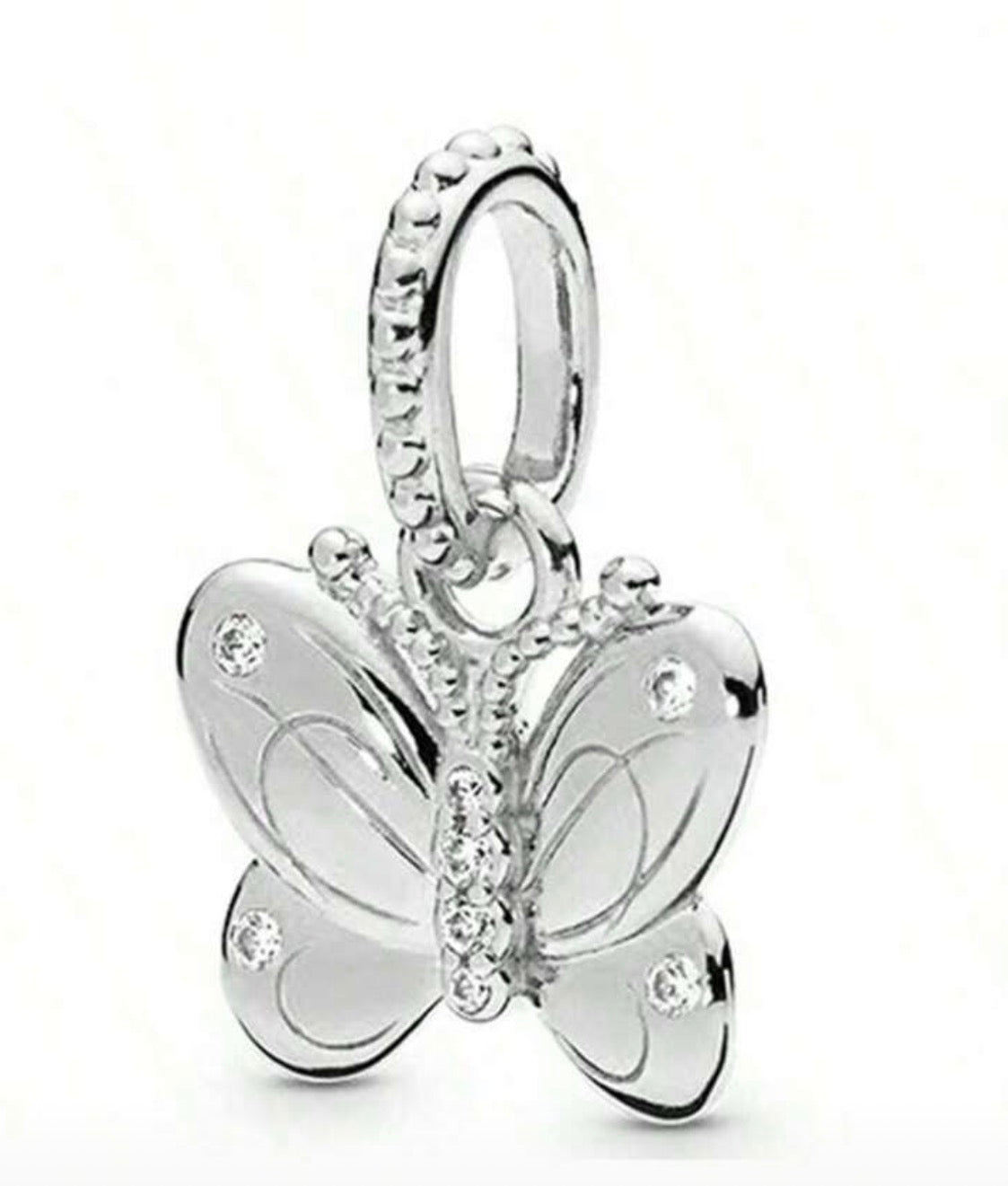 Silver butterfly charm