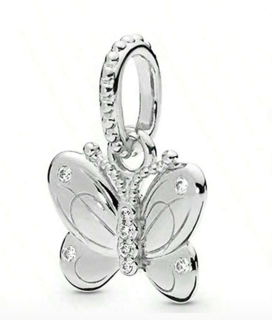 Silver butterfly charm