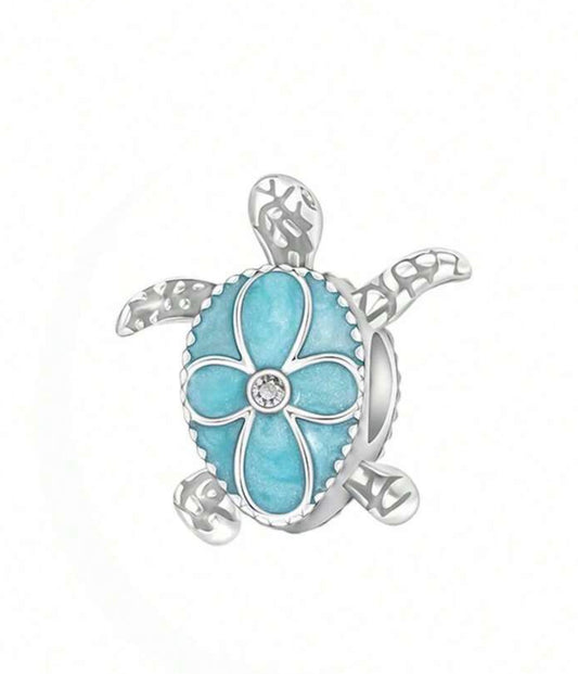 Turquoise turtle charm