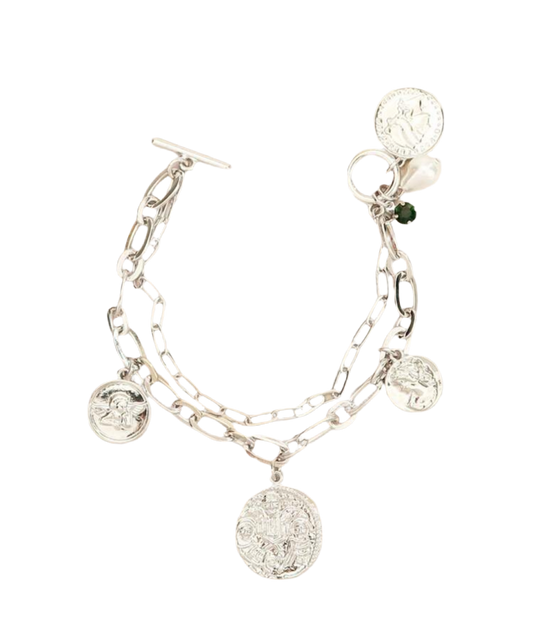 Silver Bougie Gal Charm Bracelet