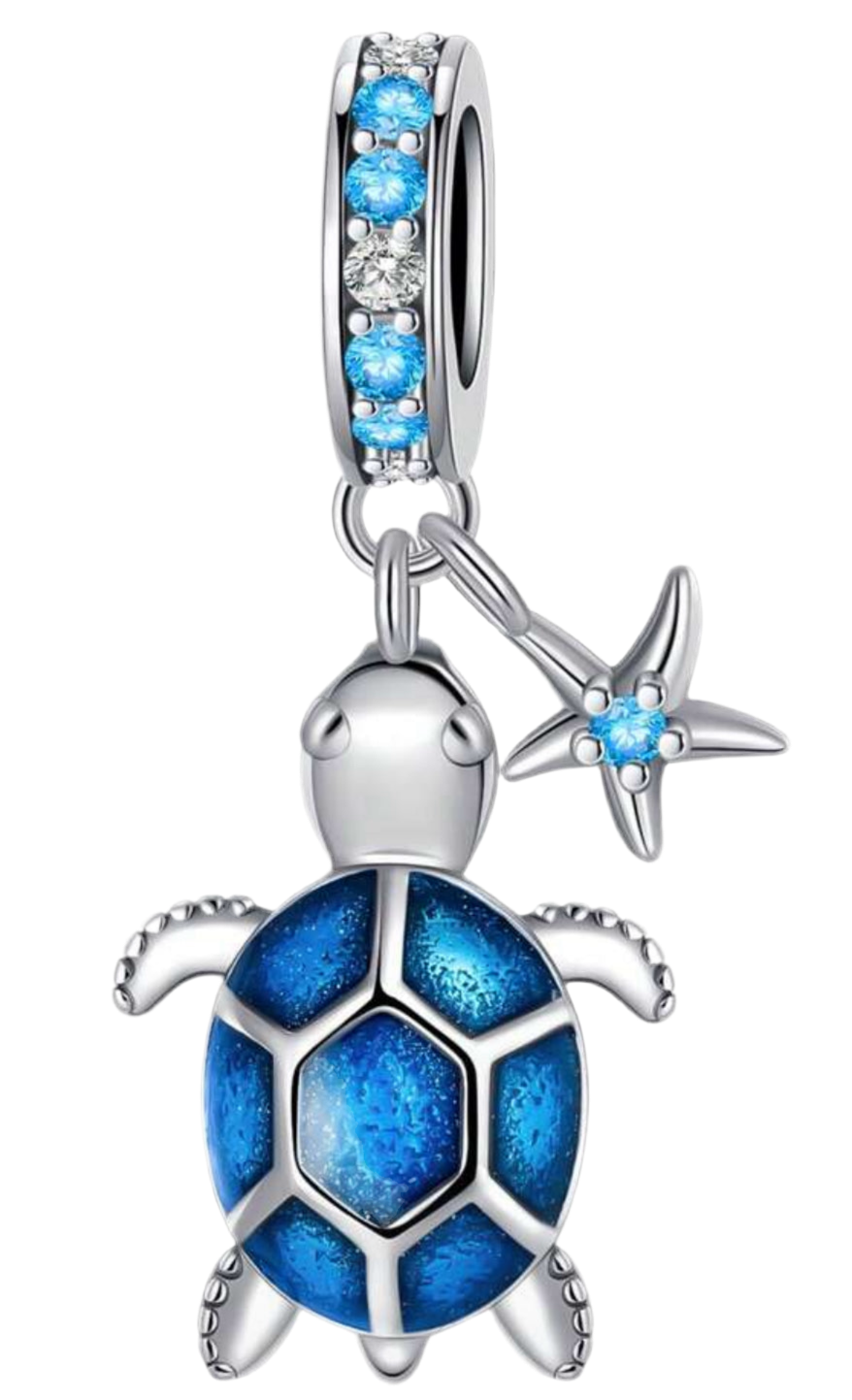 Blue Turtle Charm