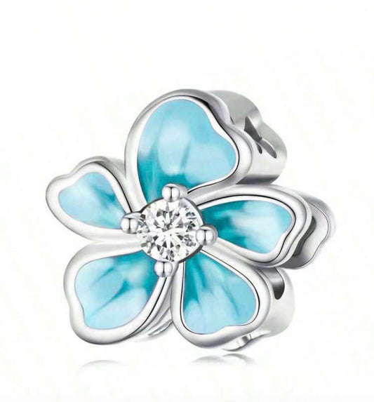Blue flower charm