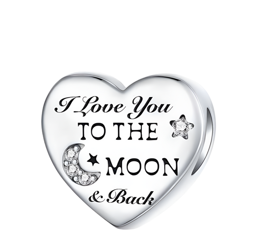To the moon & back charm