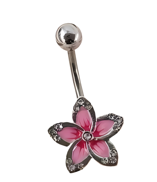 Pink hibiscus belly bar