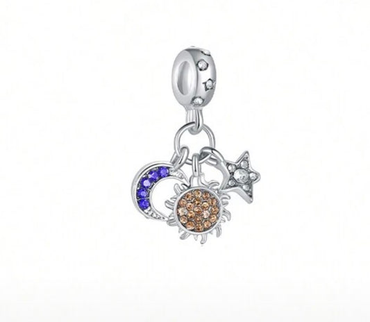 Sun moon & sky charm