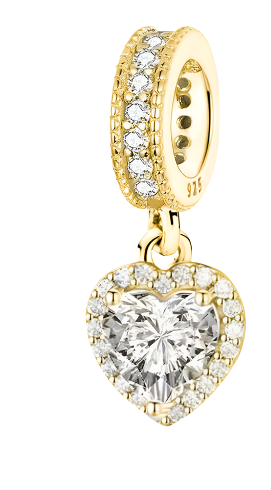 Gold heart charm