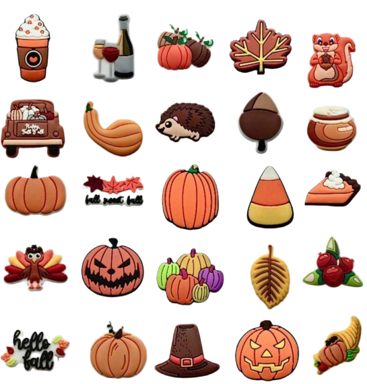 1pc Random Autumn Croc Charm