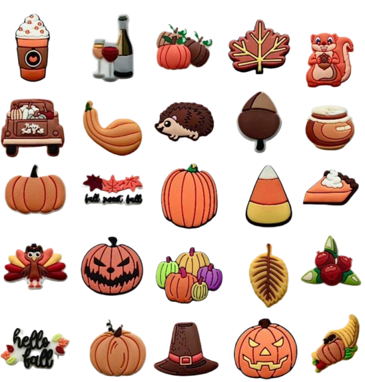1pc Random Autumn Croc Charm