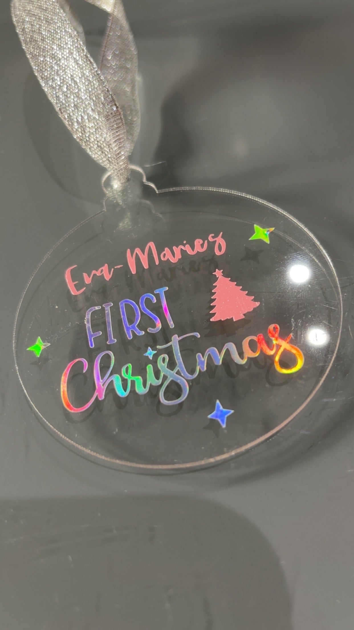Customisable “baby’s” first Christmas bauble 👶🏼