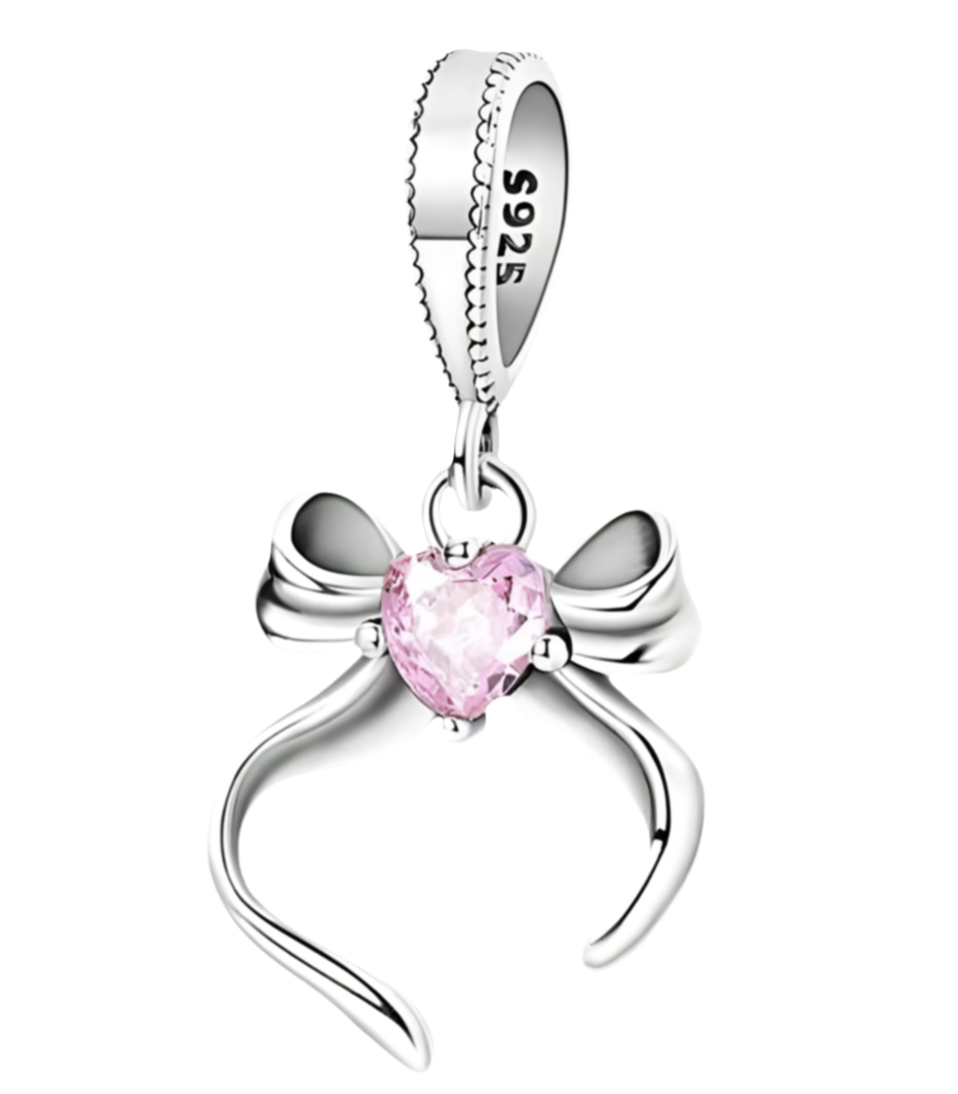 Pink Bow Charm