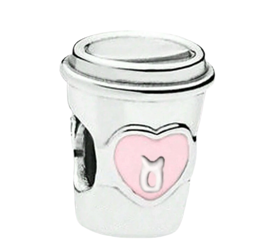 Pink Coffee Cup Charm