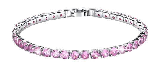 Pink sophie tennis bracelet