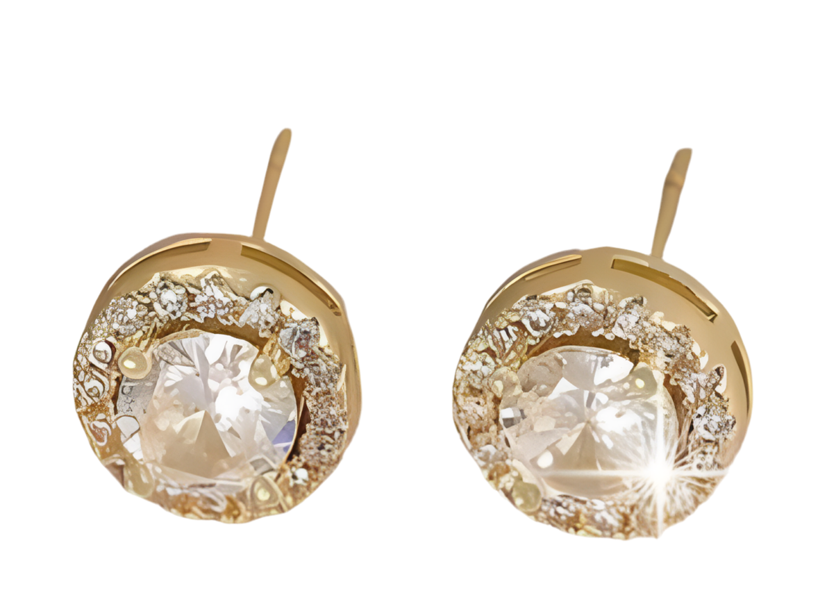 Dainty gold stud earrings