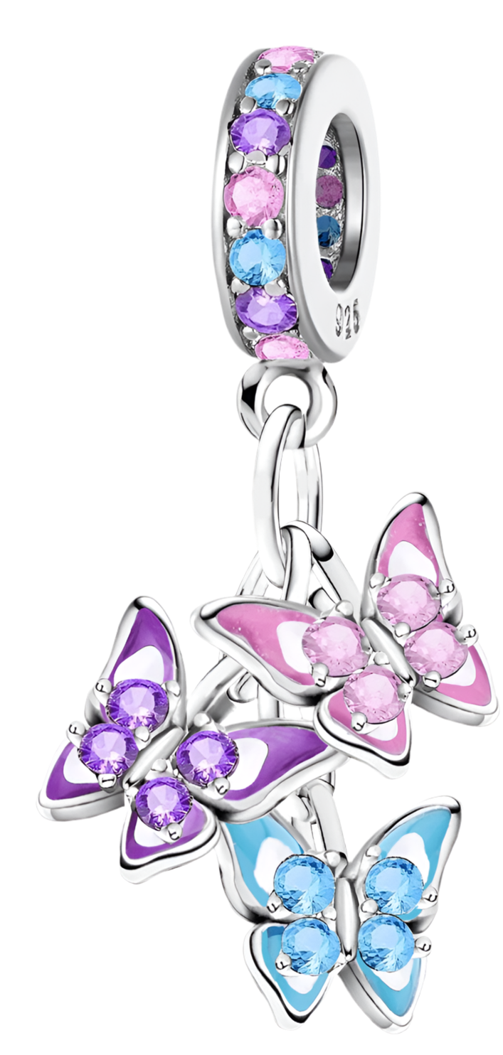 Butterfly trio charm