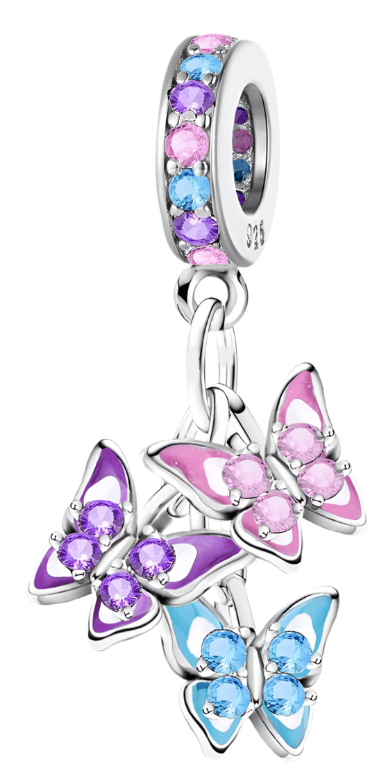 Butterfly trio charm