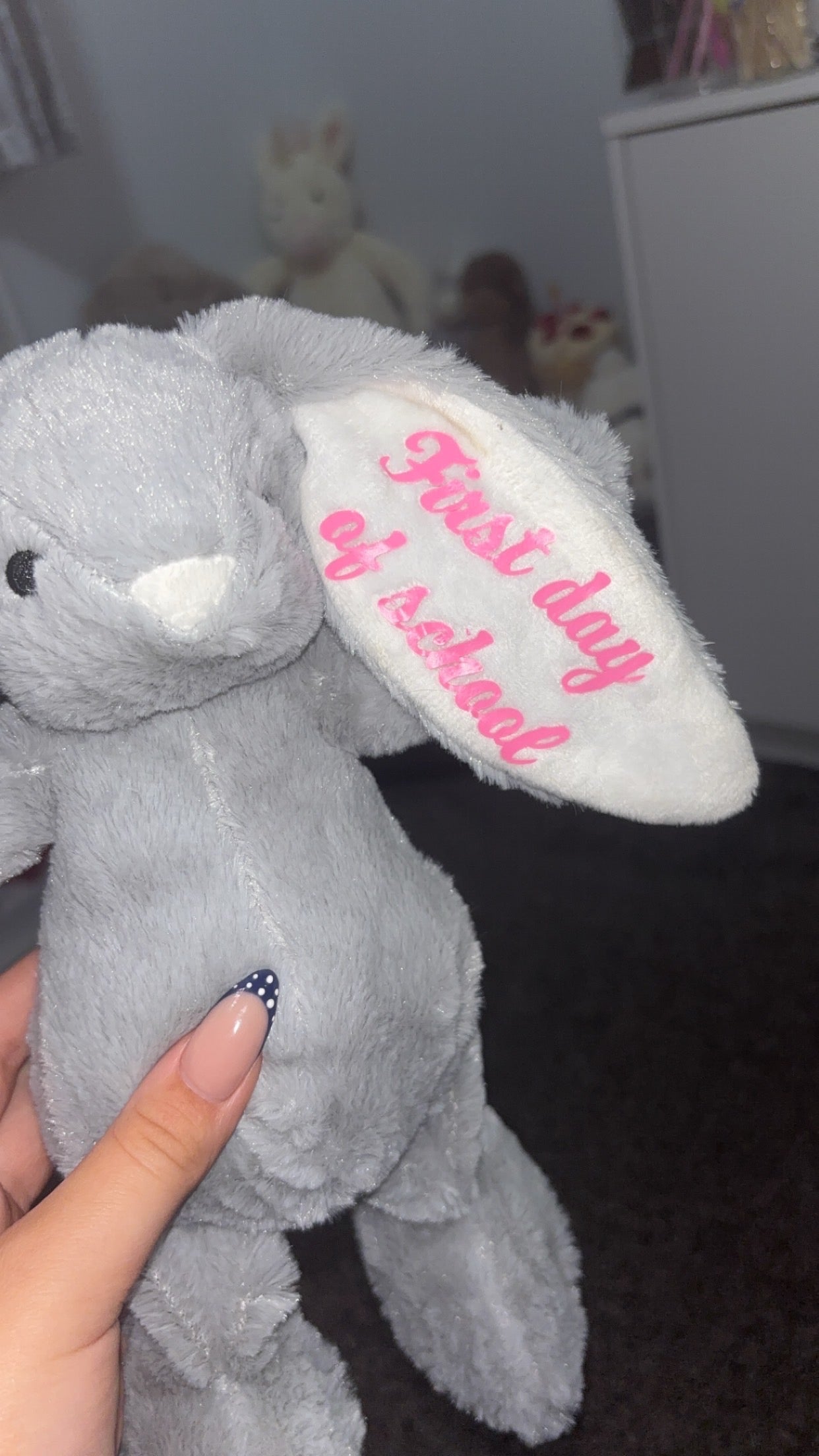Personalised rabbit teddy bear
