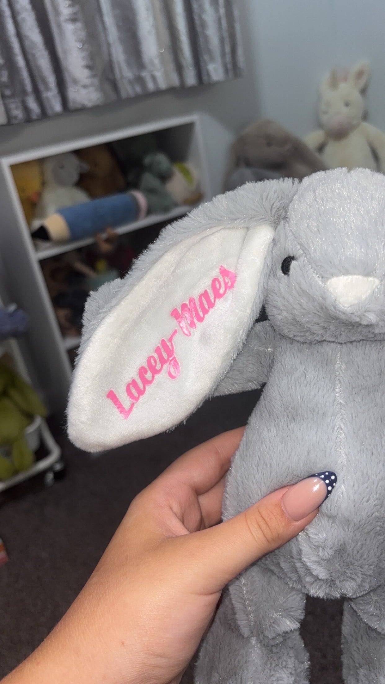 Personalised rabbit teddy bear