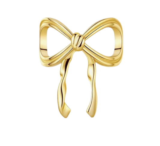 Gold bow charm