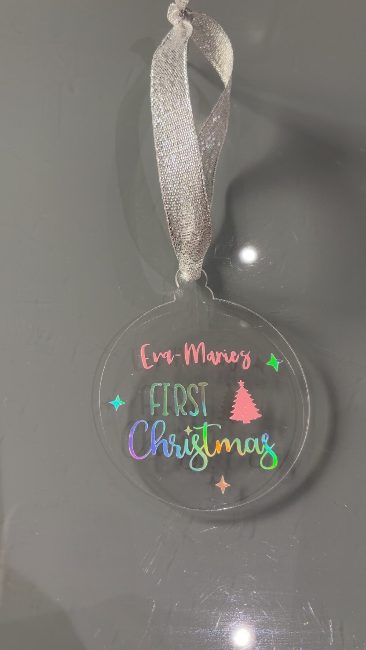 Customisable “baby’s” first Christmas bauble 👶🏼